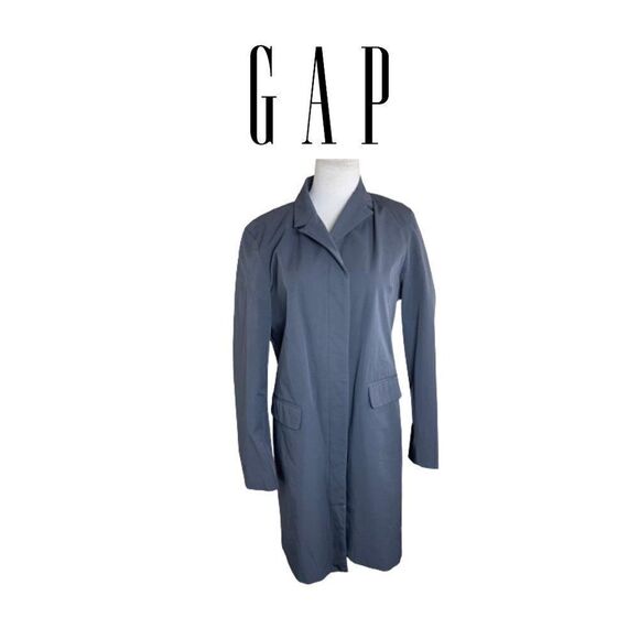 Gap Grey trench Coat. Sz M - Picture 1 of 4